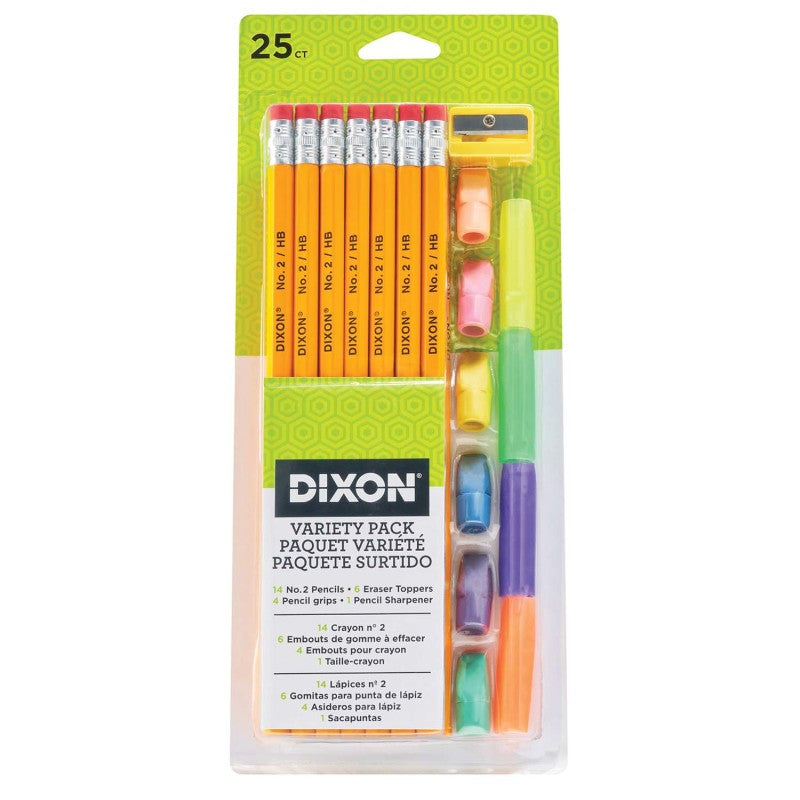Variety Pack, #2 Pencils, Erasers, Pencil Grips