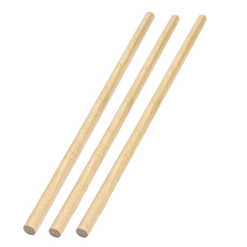 HYGLOSS - Wood Dowels, 3/8", 25 Per Pack, 3 Packs