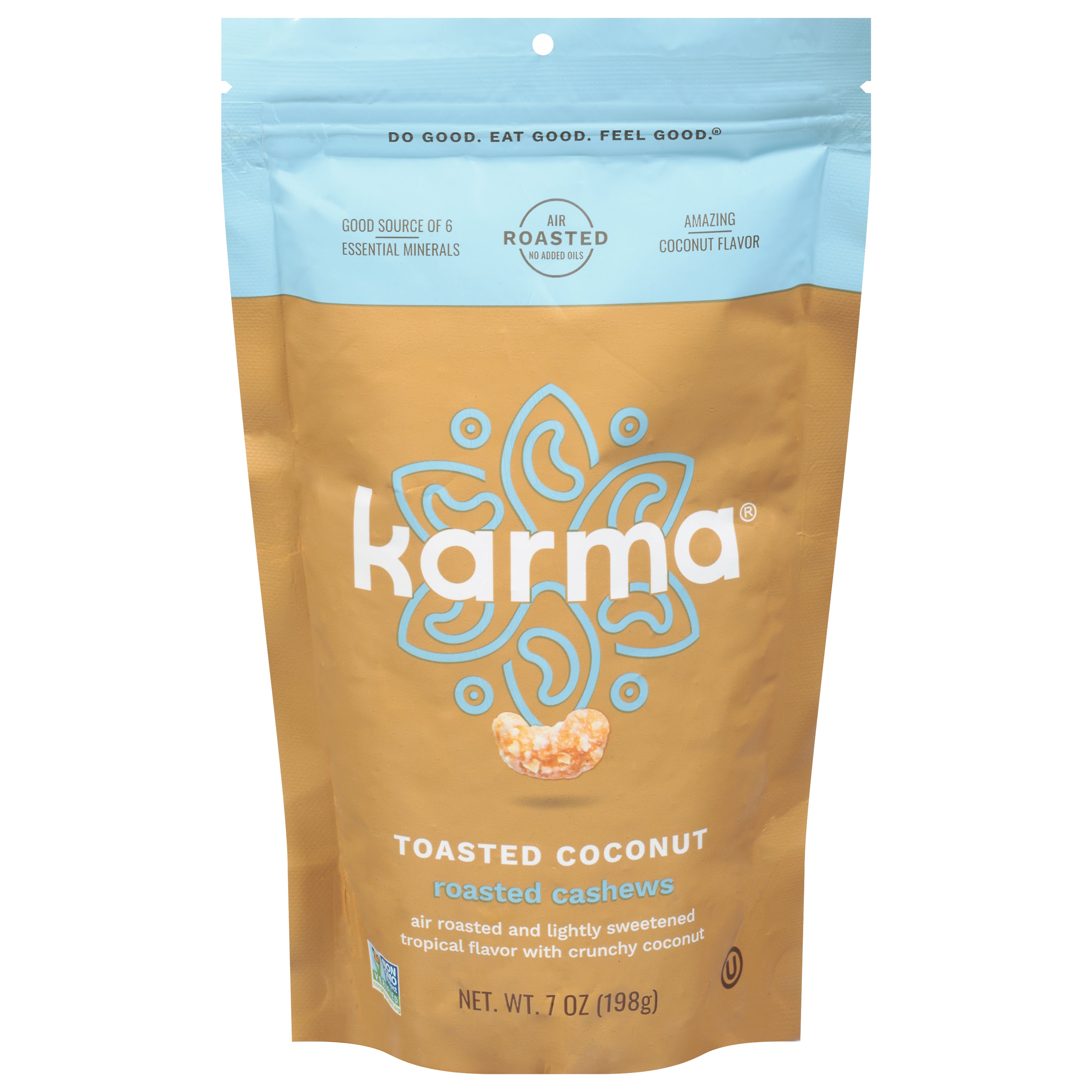 Karma Roasted Toasted Coconut Cashews 7 oz - Case of 6