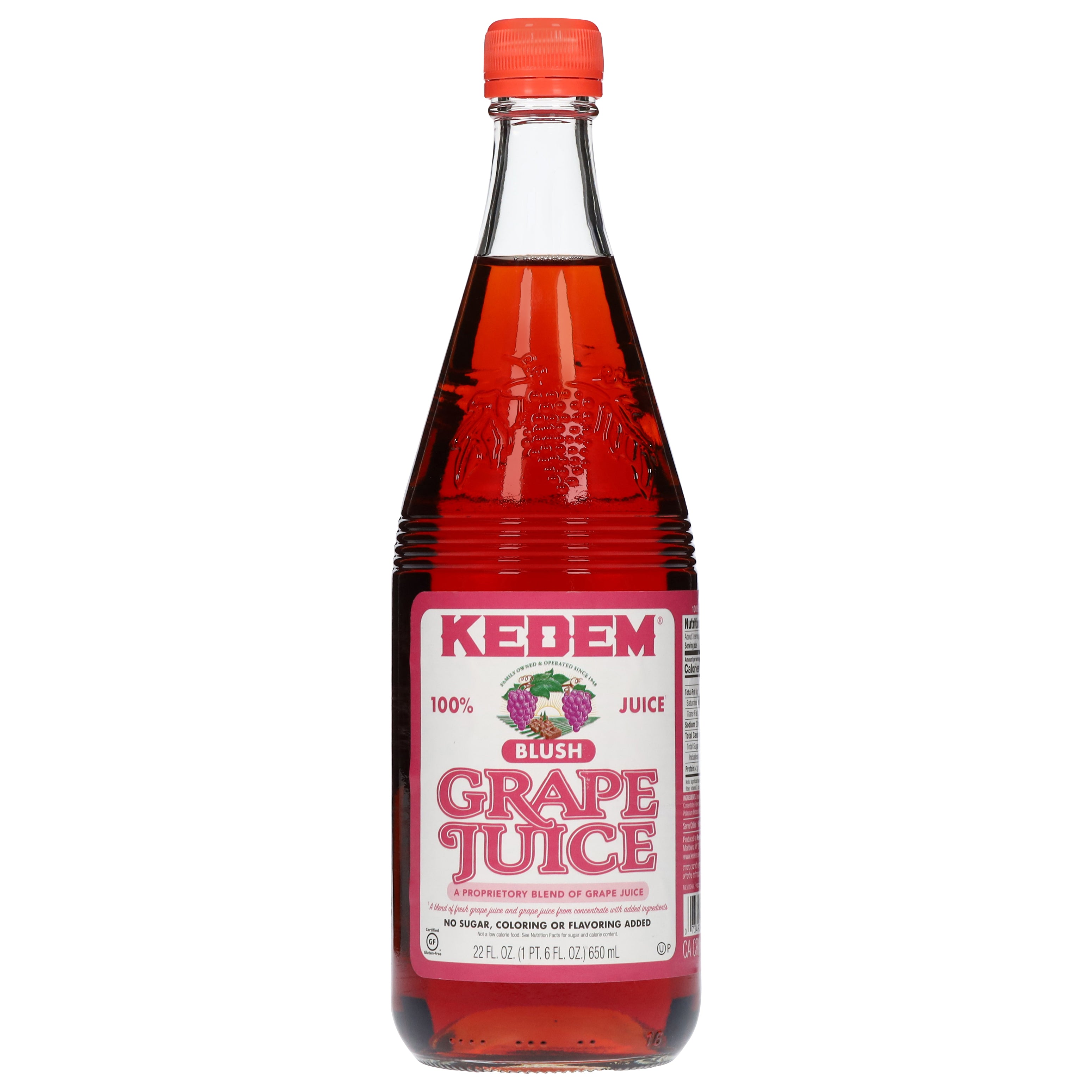 Kedem Blush Grape Juice 22 fl oz - Case of 6