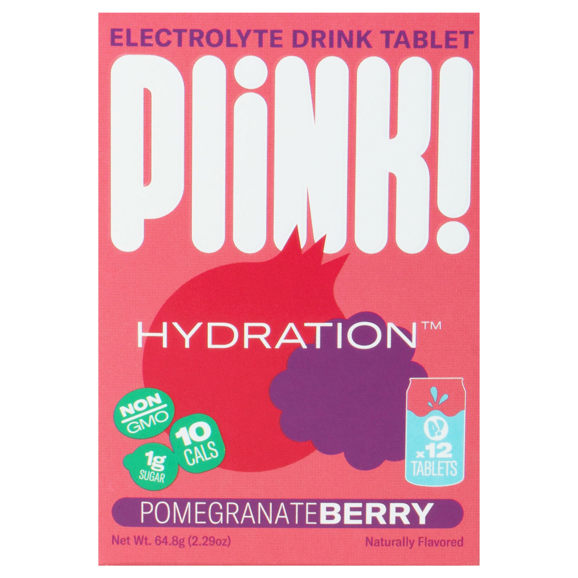 Plink! Hydration Pomegranate Berry Electrolyte Drink Tablet 2.29 oz - Case of 1