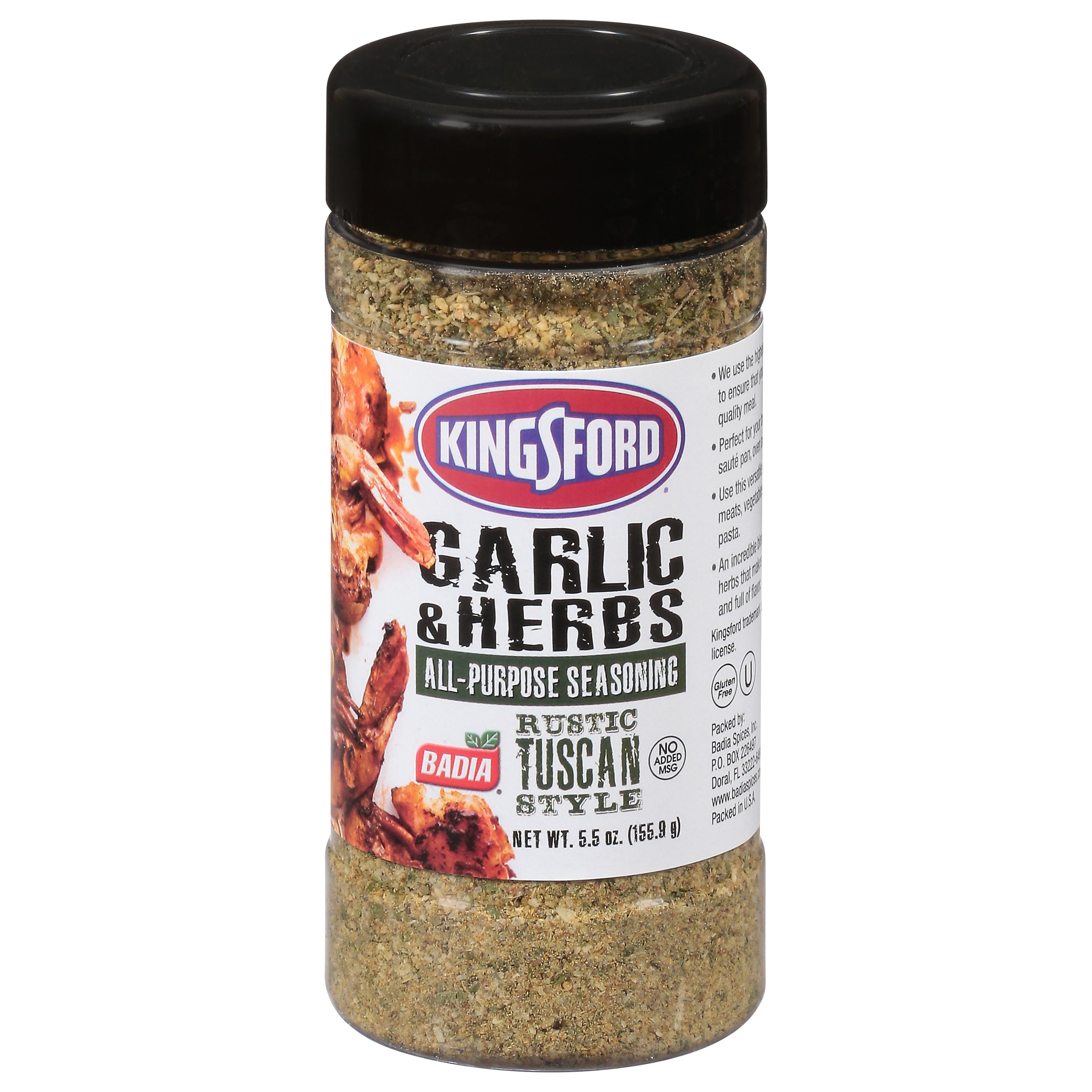 Kingsford Rustic Tuscan Style Garlic & Herbs All-Purpose Seasoning 5.5 oz - Case of 6