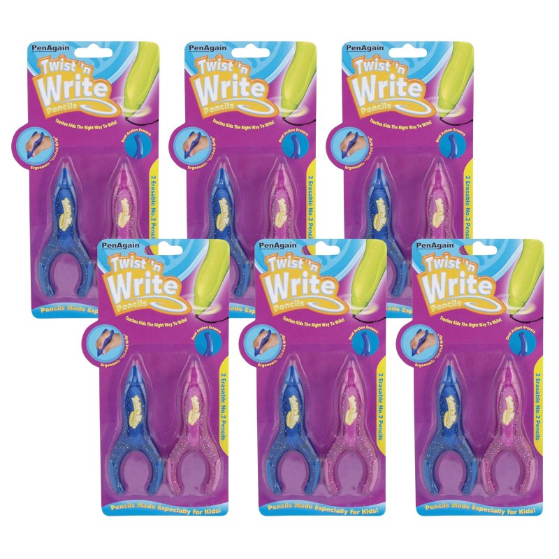 PENAGAIN - Twist 'n Write™ Pencils, 2 Per Pack, 6 Packs