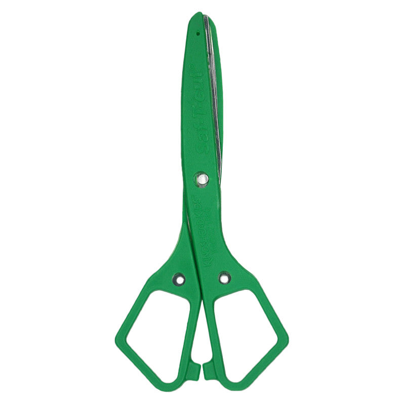 Saf-T-cut® Scissors, 5-1/2" Blunt, Green