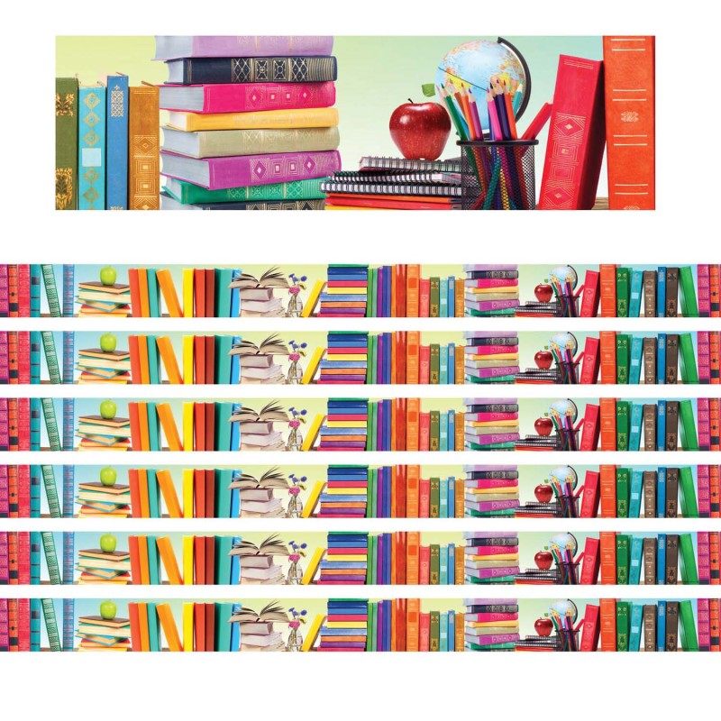 EDUPRESS - Book Parade Photo Border, 35 Feet Per Pack, 6 Packs