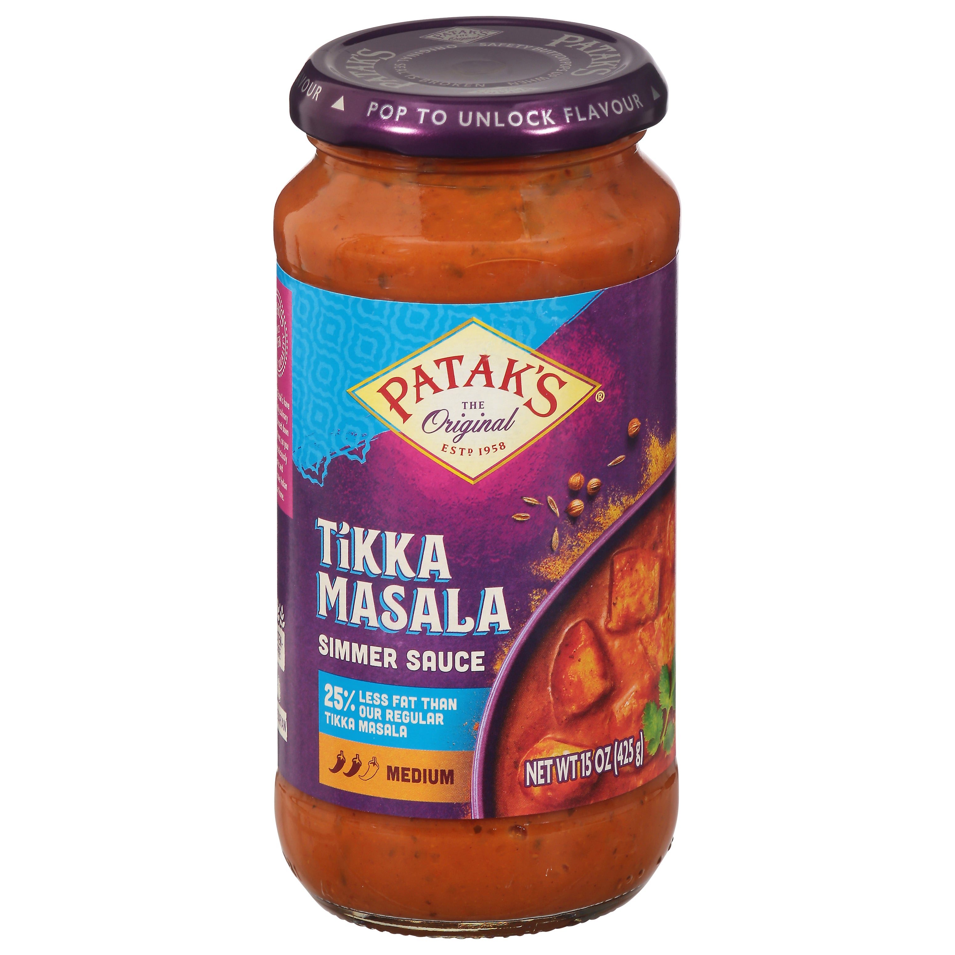 Patak's Medium Tikka Masala Simmer Sauce 15 oz - Case of 6