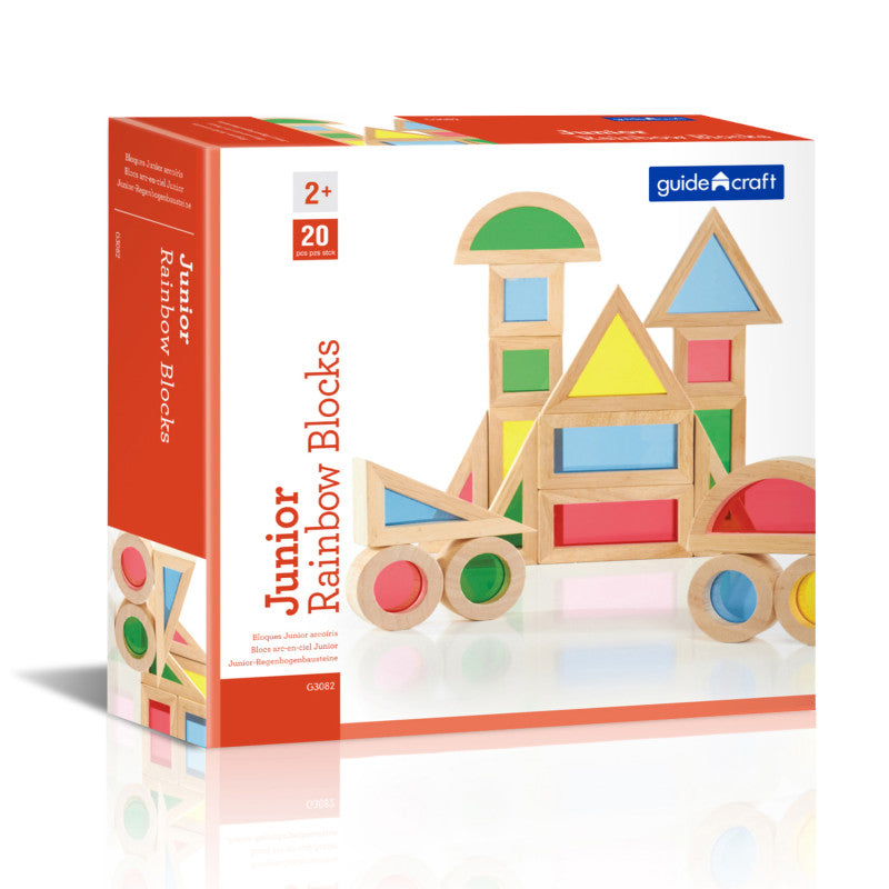 GUIDECRAFT - Jr. Rainbow Blocks, 20 Pieces