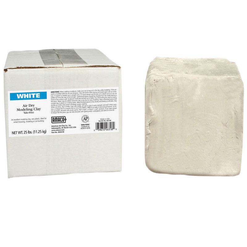 AMACO - Air Dry Clay, White, 25 lbs.