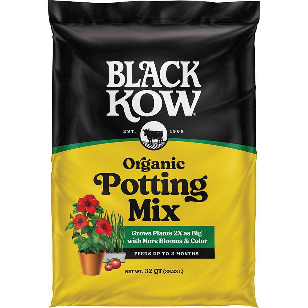 Black Kow Premium Organic Potting Mix W/Plant Food (32 QT)