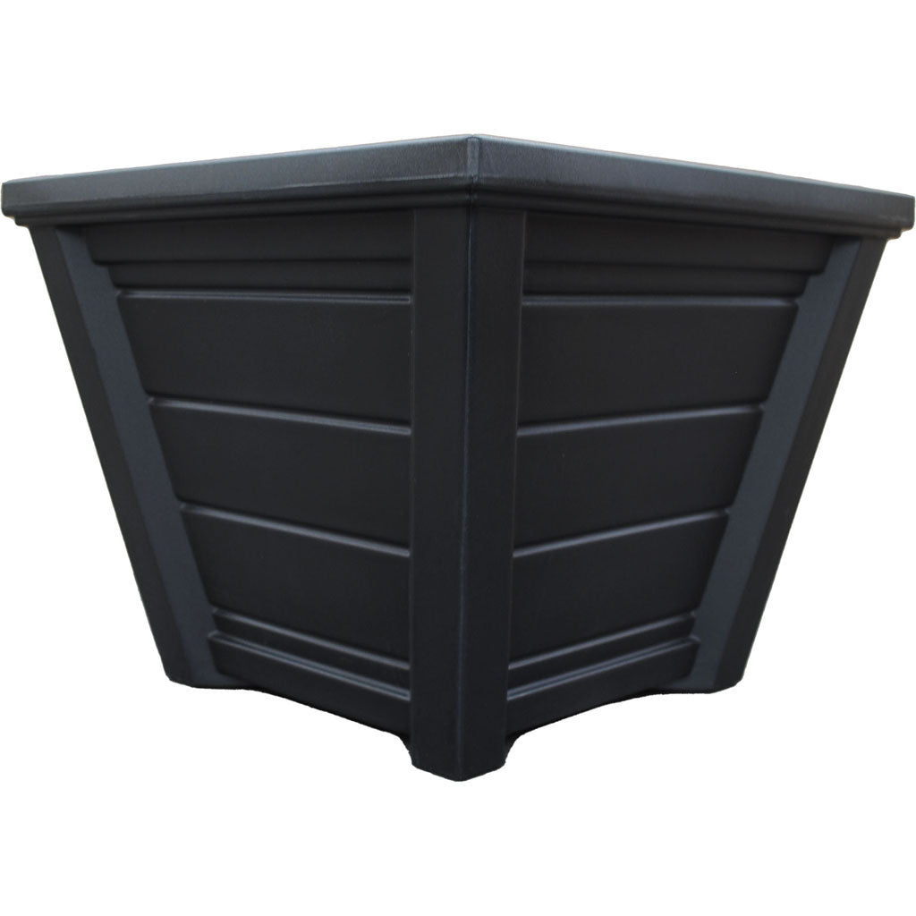 Modern Design Shiplap Planter (BLACK, 14 IN)