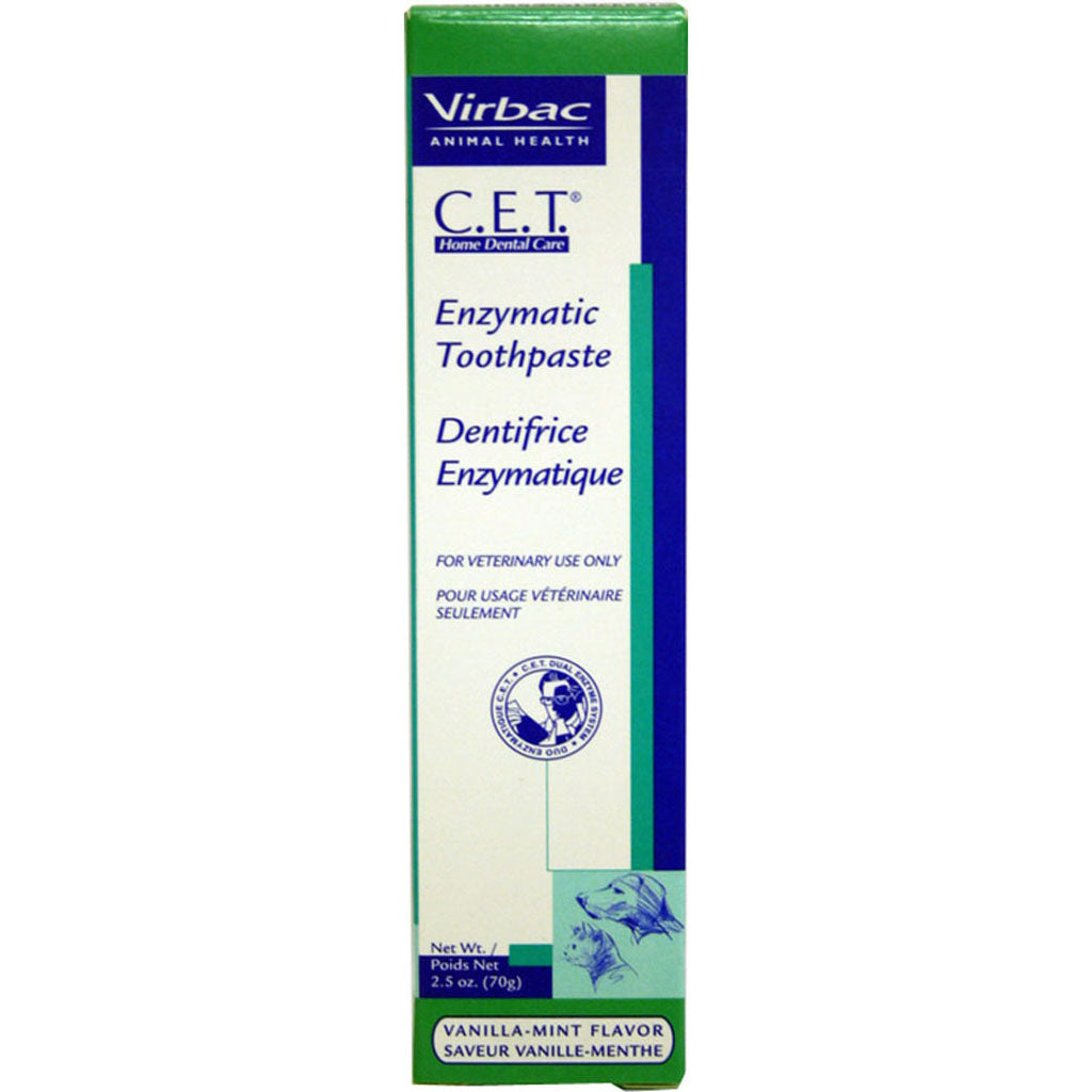 C.E.T. Enzymatic Toothpaste For Dogs & Cats (VANILLA MINT, 2.5 OZ-70 GM)