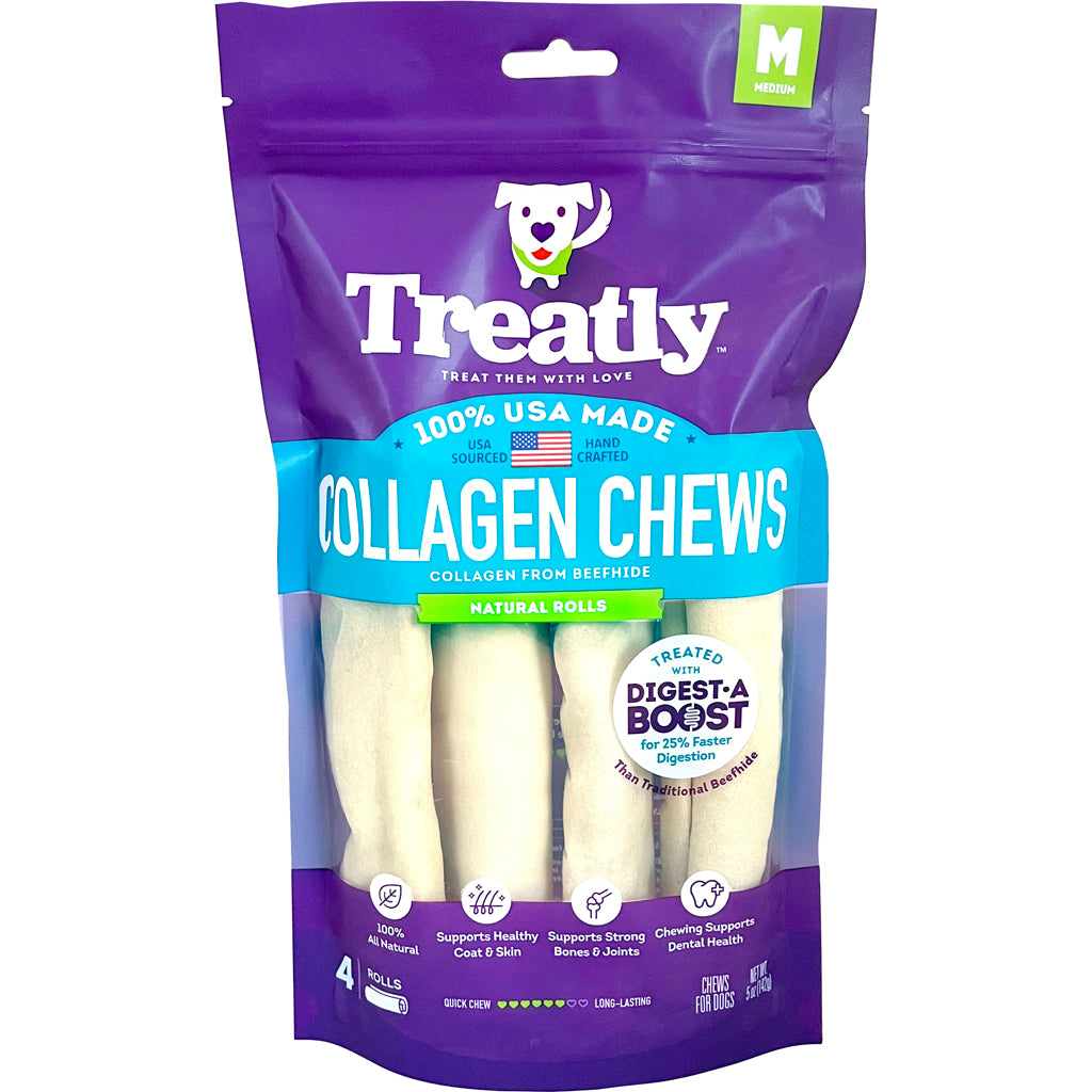 Treatly Usa Collagen Rolls (NATURAL, 6 IN-4 PK)