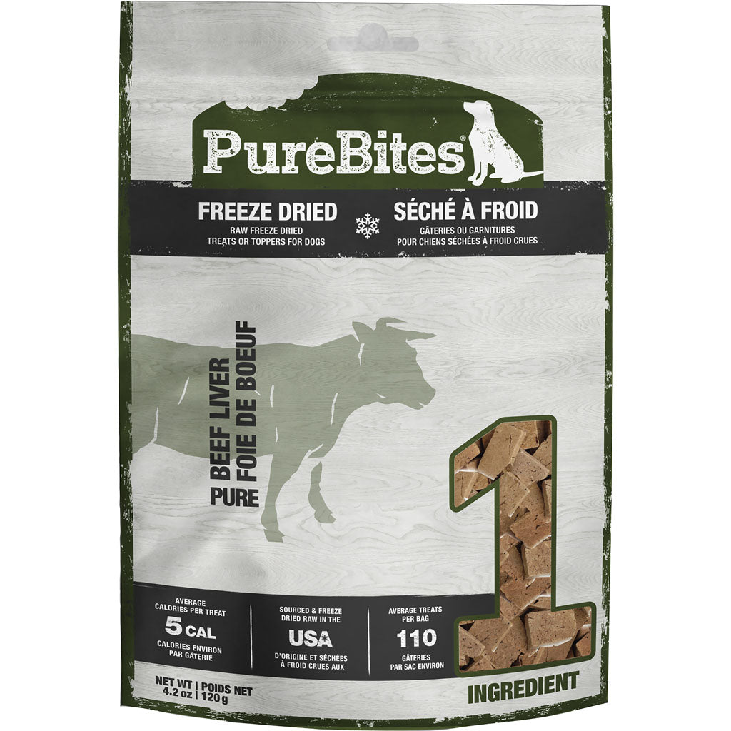 Purebites Freeze Dried Dog Treats (BEEF LIVER, 4.2 OZ)