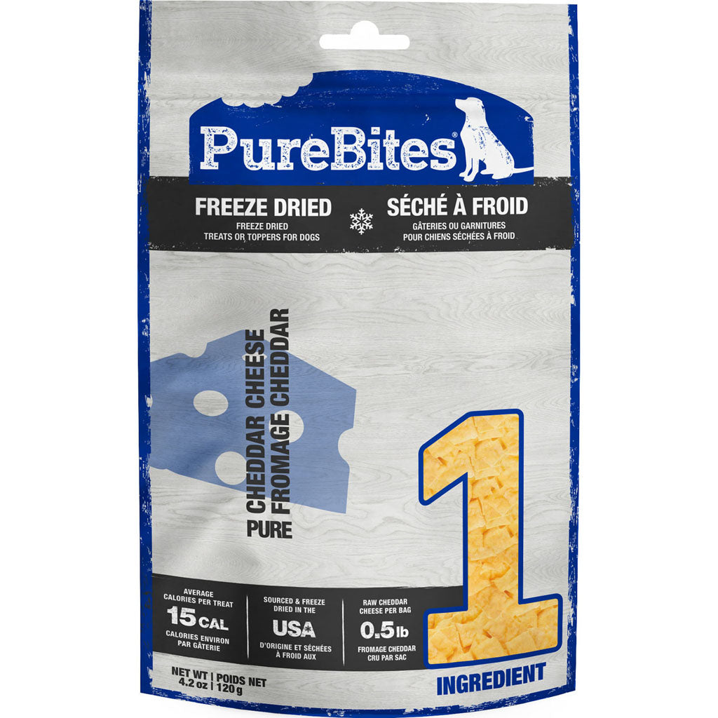 Purebites Freeze Dried Dog Treats (CHEDDAR CHEESE, 4.2 OZ)