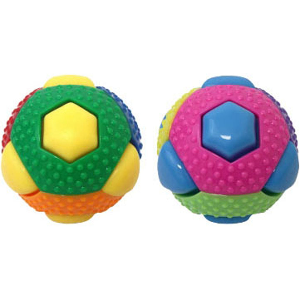 Multipet Ruff Enuff Theo Ball W/8 Squeak Buttons (3 IN)