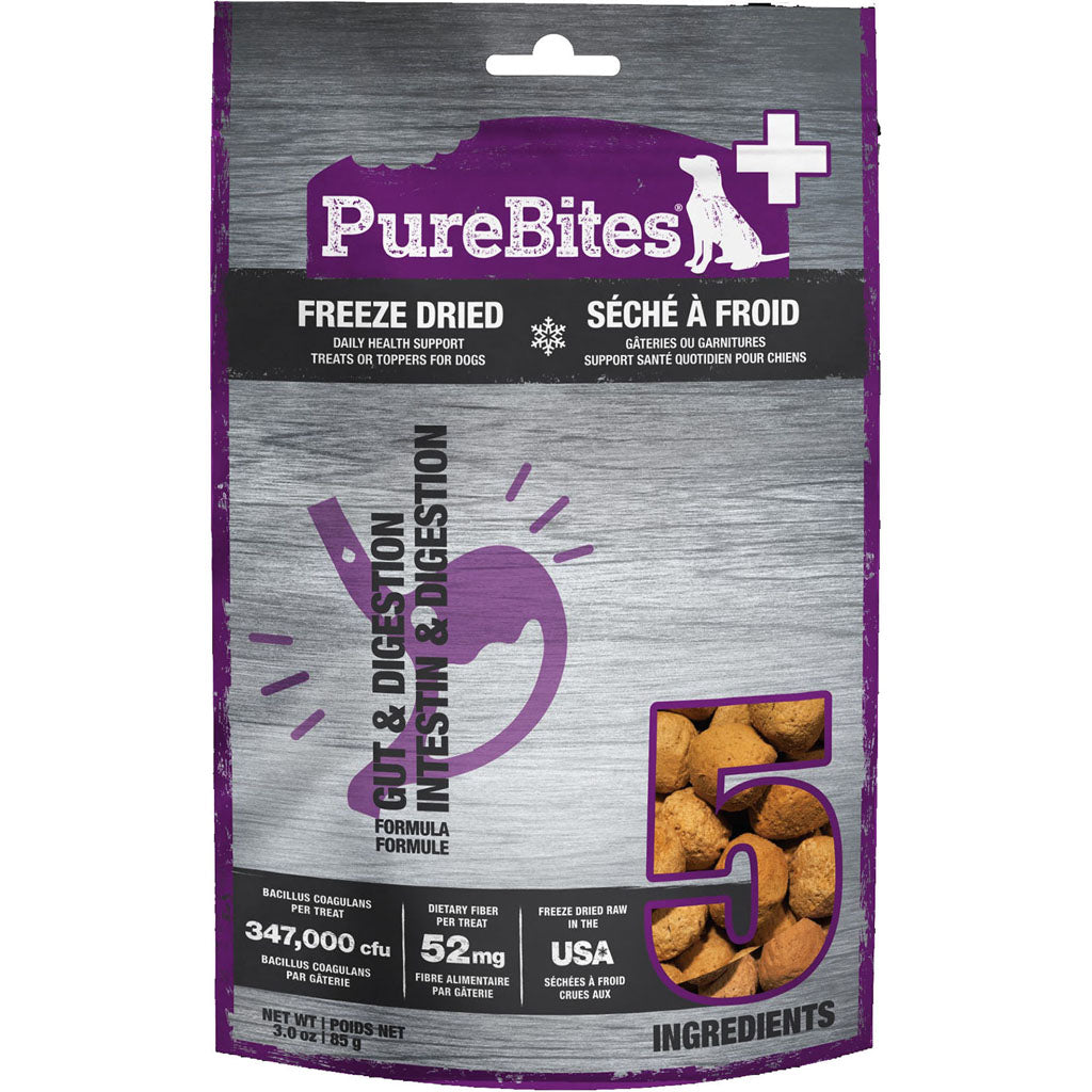 Purebites+ Freeze Dried Dog Gut & Digestion (CHICKEN/PUMPKIN, 3 OZ)
