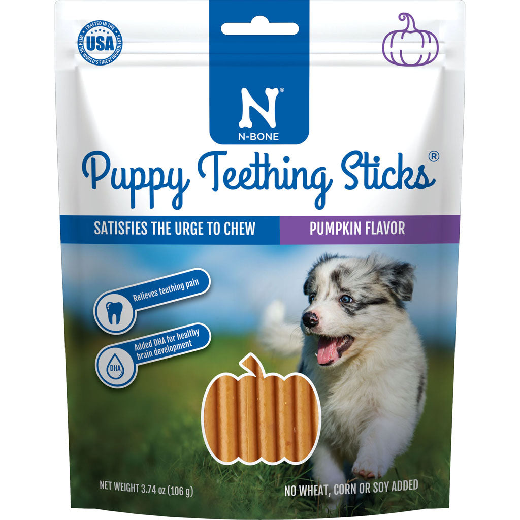 N-Bone Puppy Teething Stick (PUMPKIN, 3.74 OZ)