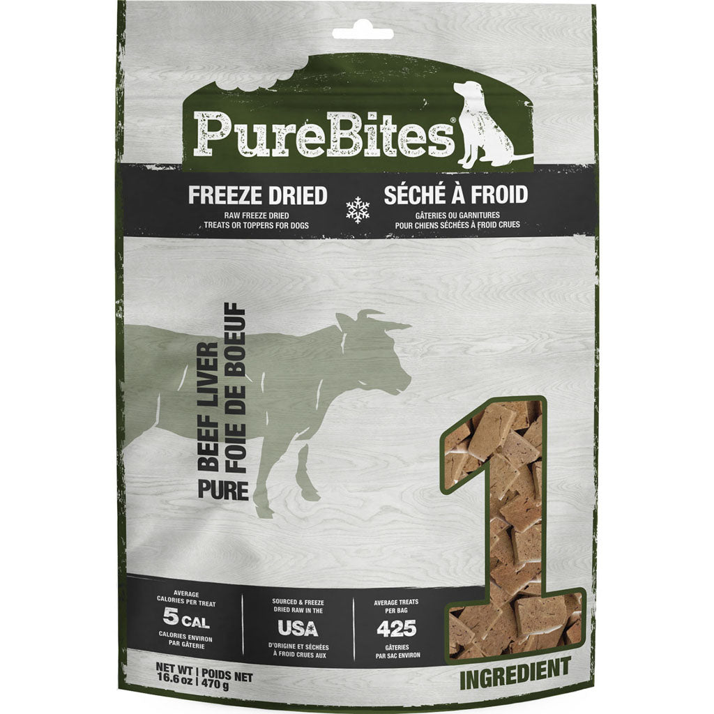 Purebites Freeze Dried Dog Treats (BEEF LIVER, 16.6 OZ)