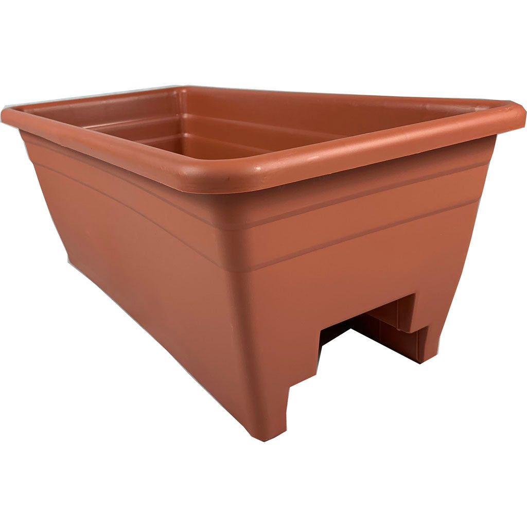 Deck Rail Plastic Box Planter (TERRACOTTA, 24 IN)