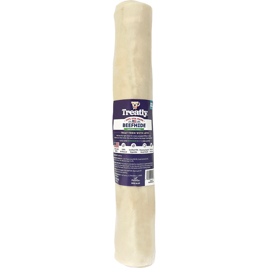 Treatly 100% Usa Beefhide Heavy Weight Roll Banded (NATURAL, 12 IN-1 PK)