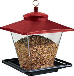 Cafe Wild Bird Feeder (RED/BLACK, 7 LB CAP)