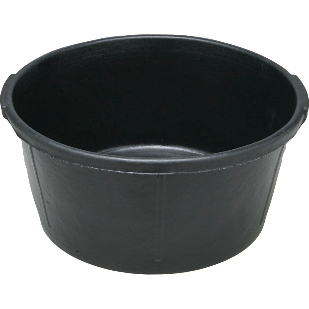Fortex Rubber Stall Feeder (BLACK, 6.5 GAL)