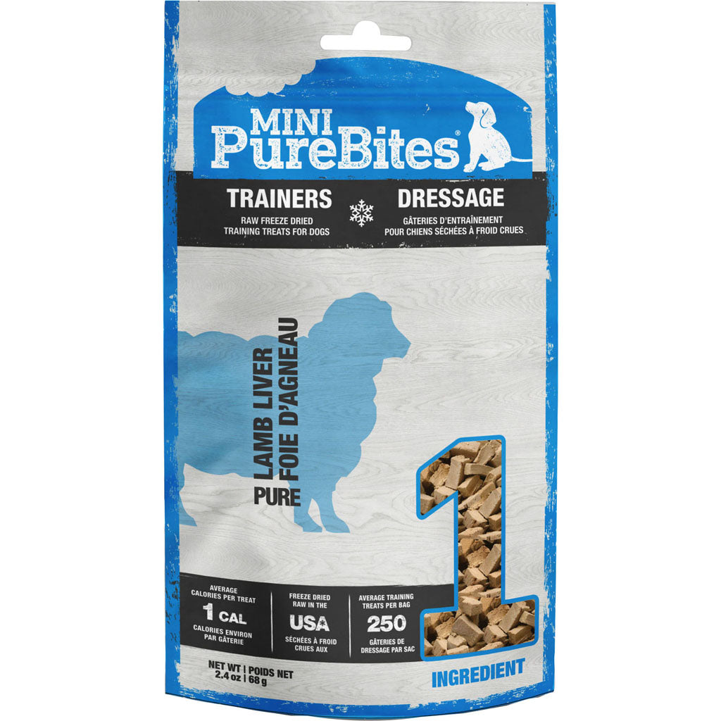 Purebites Freeze Dried Mini Trainers Dog Treats (LAMB, 2.4 OZ)