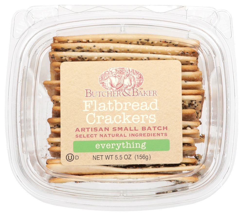 Butcher & Baker Flatbread Cracker Everything - Case of 10 - 5.5 oz