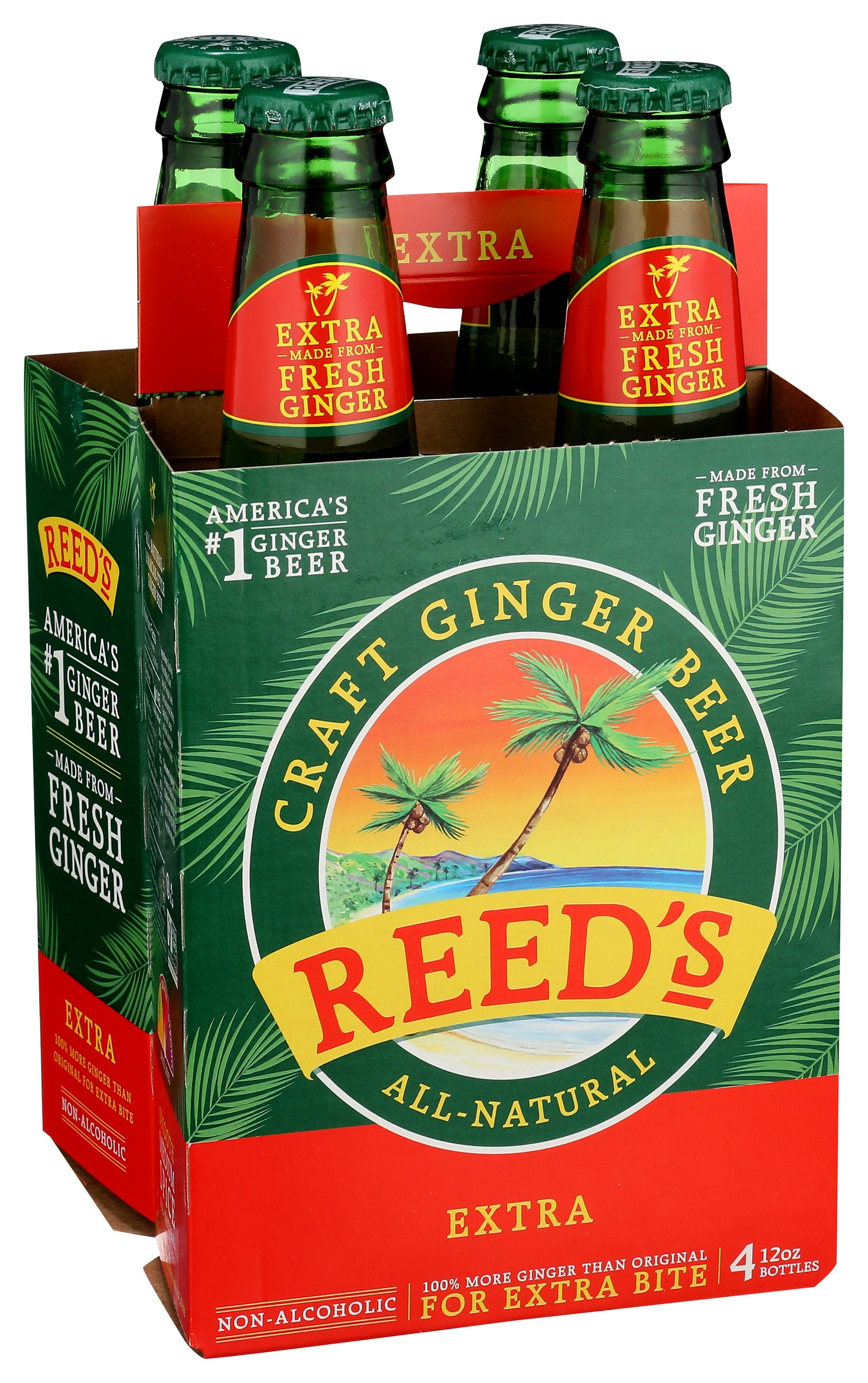 REEDS SODA 4PK GINGER EXTRA