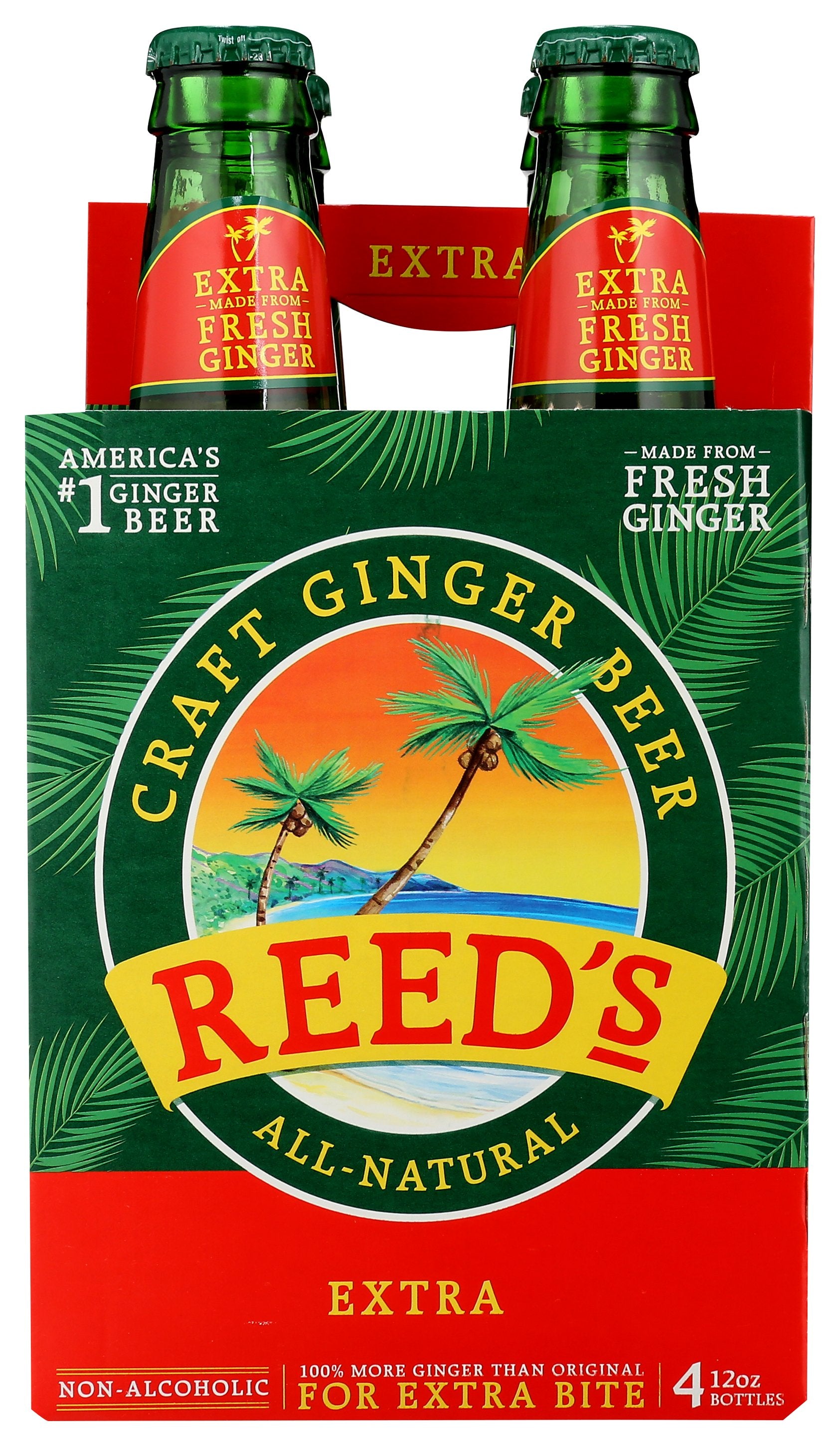 REEDS SODA 4PK GINGER EXTRA