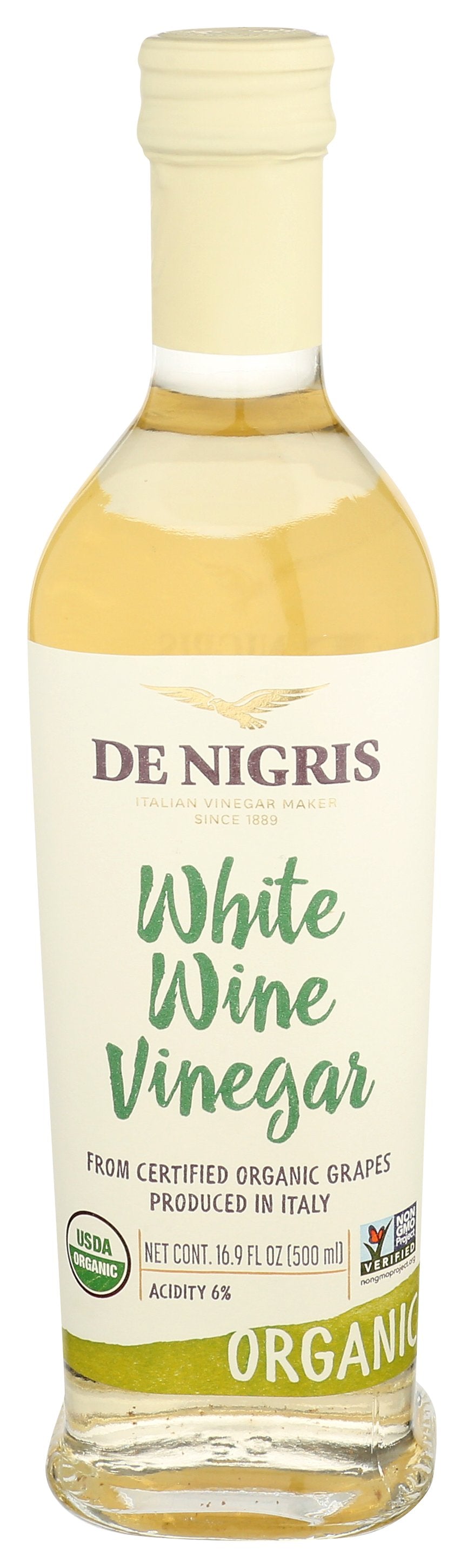 DE NIGRIS VINEGAR WINE WHITE ORG - Case of 6