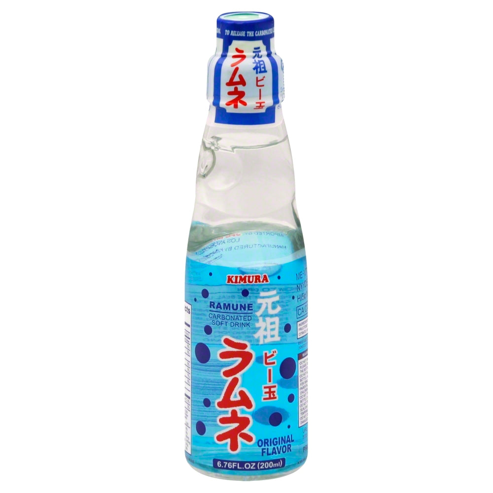 Kimura Beverage Ramune Original - Case of 18 - 6.76 fl oz.