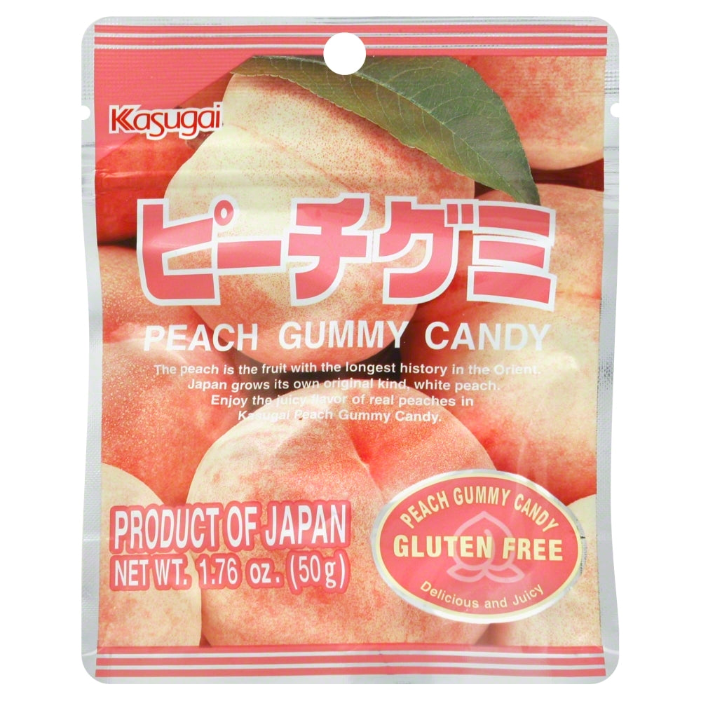 Kasugai Gummy Peach - Case of 12 - 1.76 oz