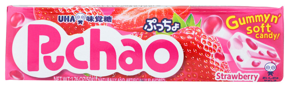 Uha Mikakuto Candy Puchao Strawberry - Case of 10 - 1.76 oz