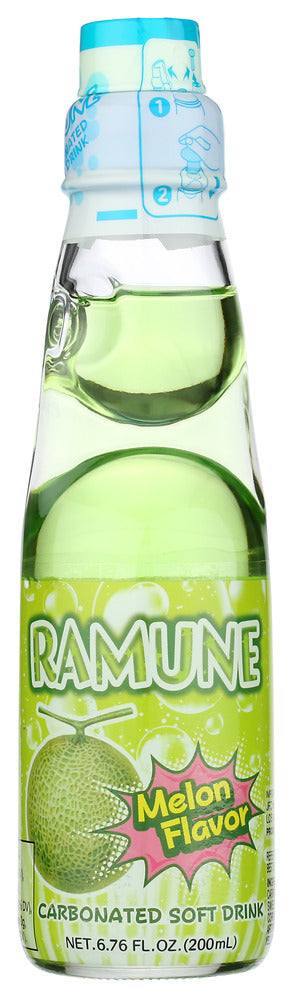 JFC International Ramune Soda Melon - Case of 12 - 6.76 fl oz.