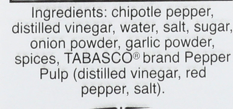 TABASCO SAUCE PEPPER CHIPOTLE