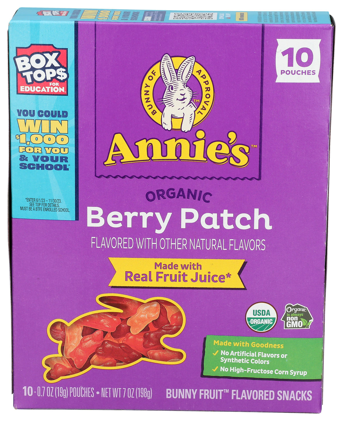 ANNIES HOMEGROWN FRUIT SNK BERRY PATCH - Case of 8