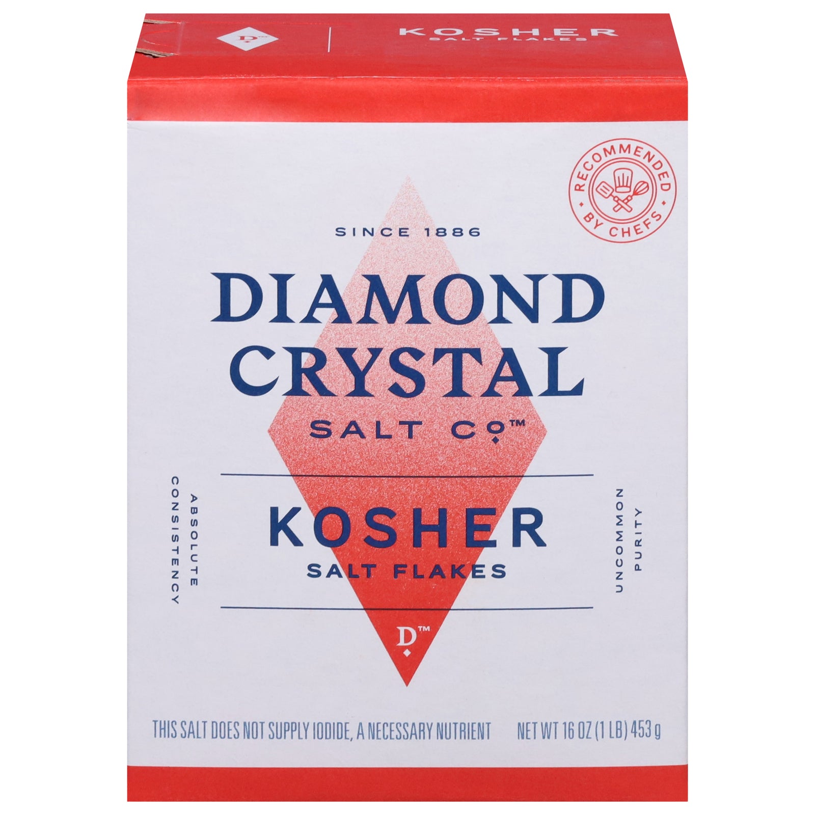 Diamond Crystal - Salt Kosher Flakes Box - CS of 12-1 LB