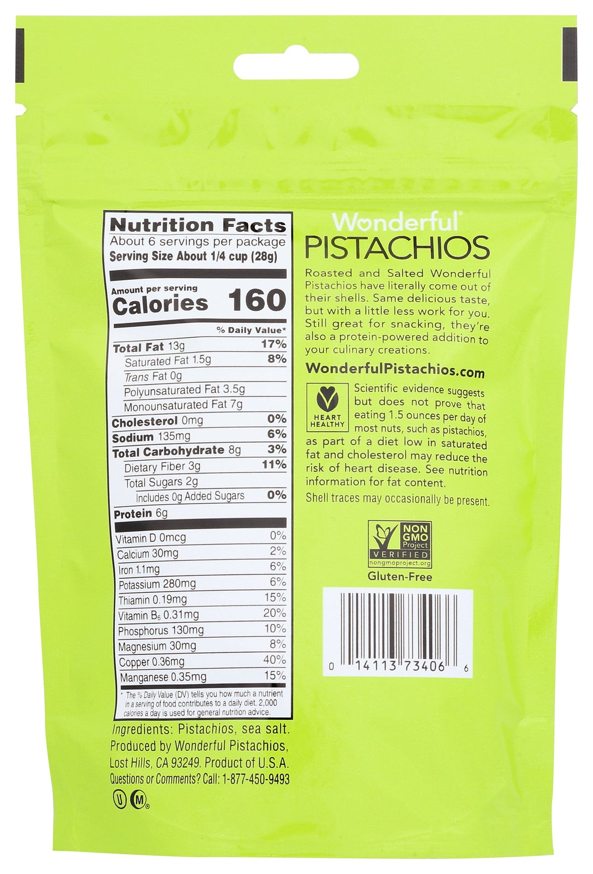 WONDERFUL PISTACHIOS PISTACHIOS KERNELS