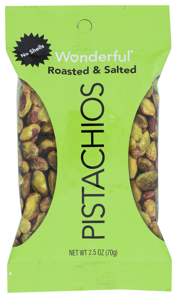 Wonderful Roasted & Salted Pistachios - Case of 8 - 2.5 oz