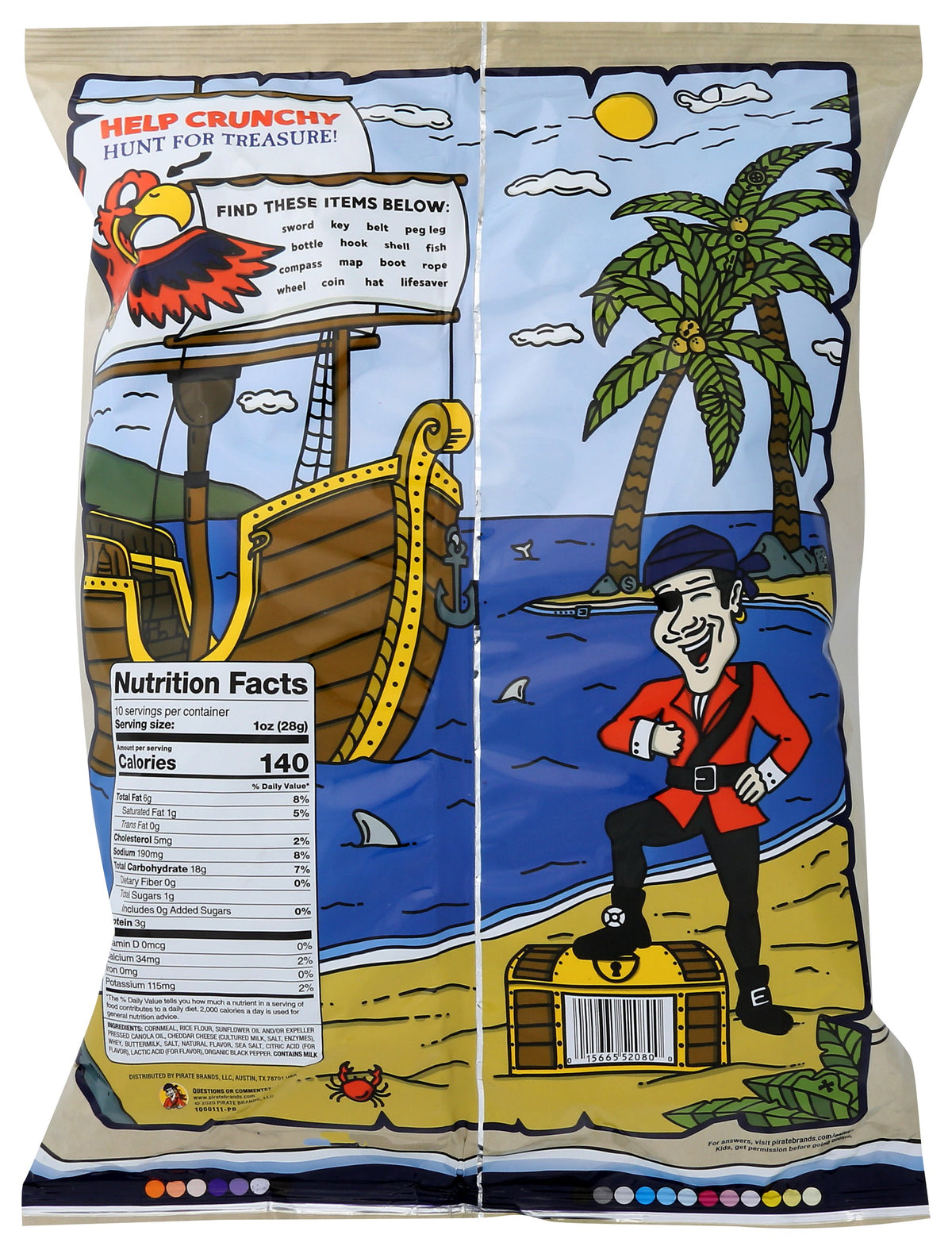 PIRATE BRANDS PUFFS PIRATE BTY CHDR WHT AGD - Case of 6
