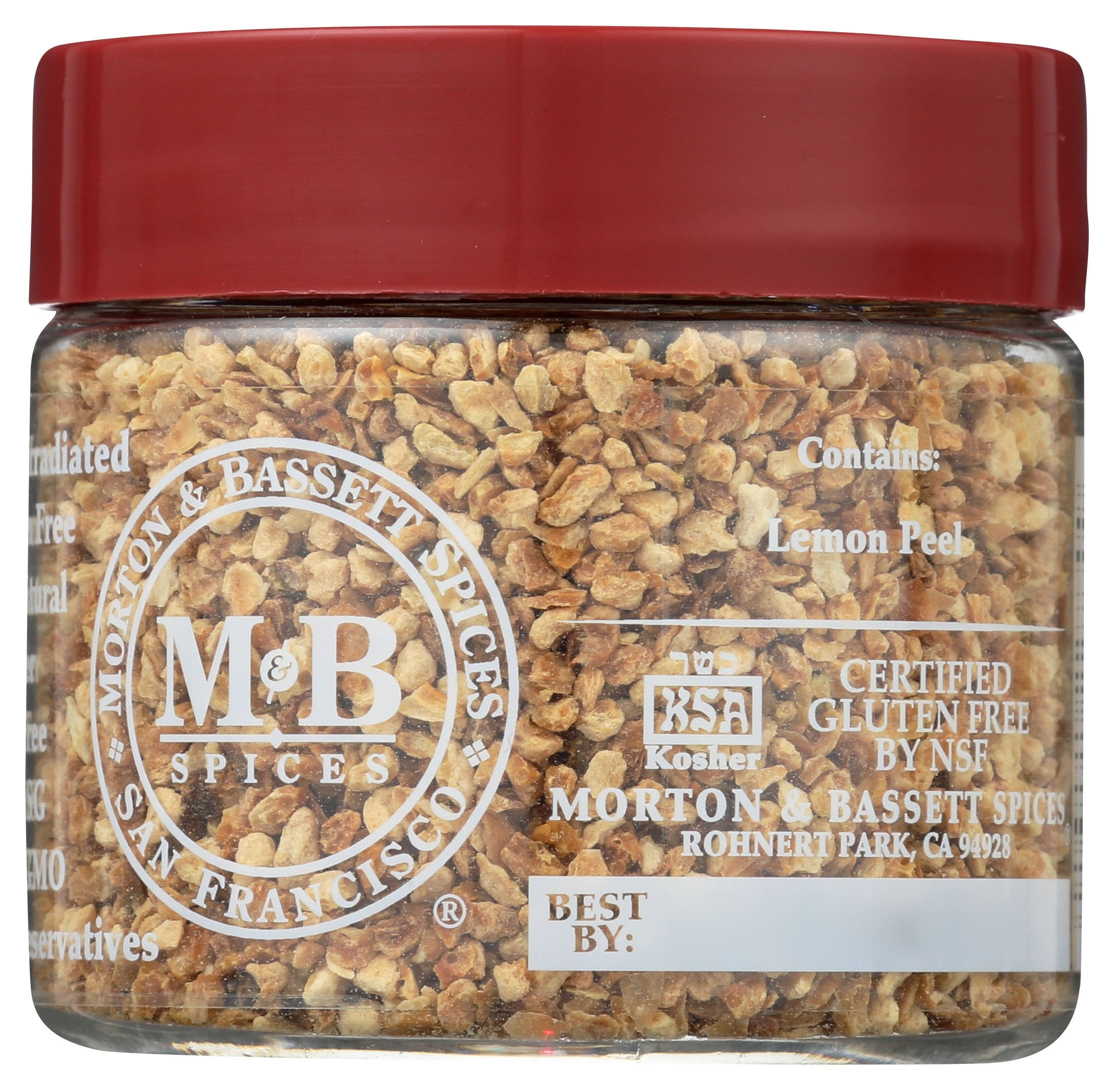 MORTON & BASSETT SEASONING LEMON PEEL - Case of 3
