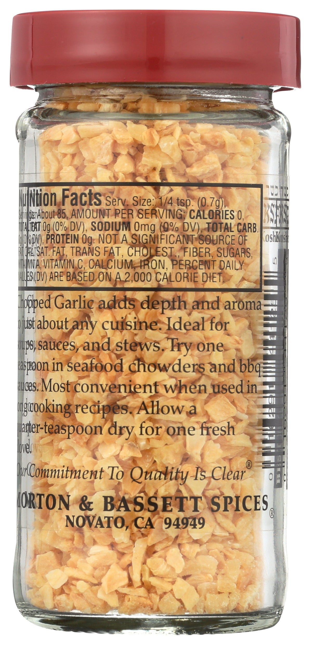 MORTON & BASSETT GARLIC CHOPPED - Case of 3