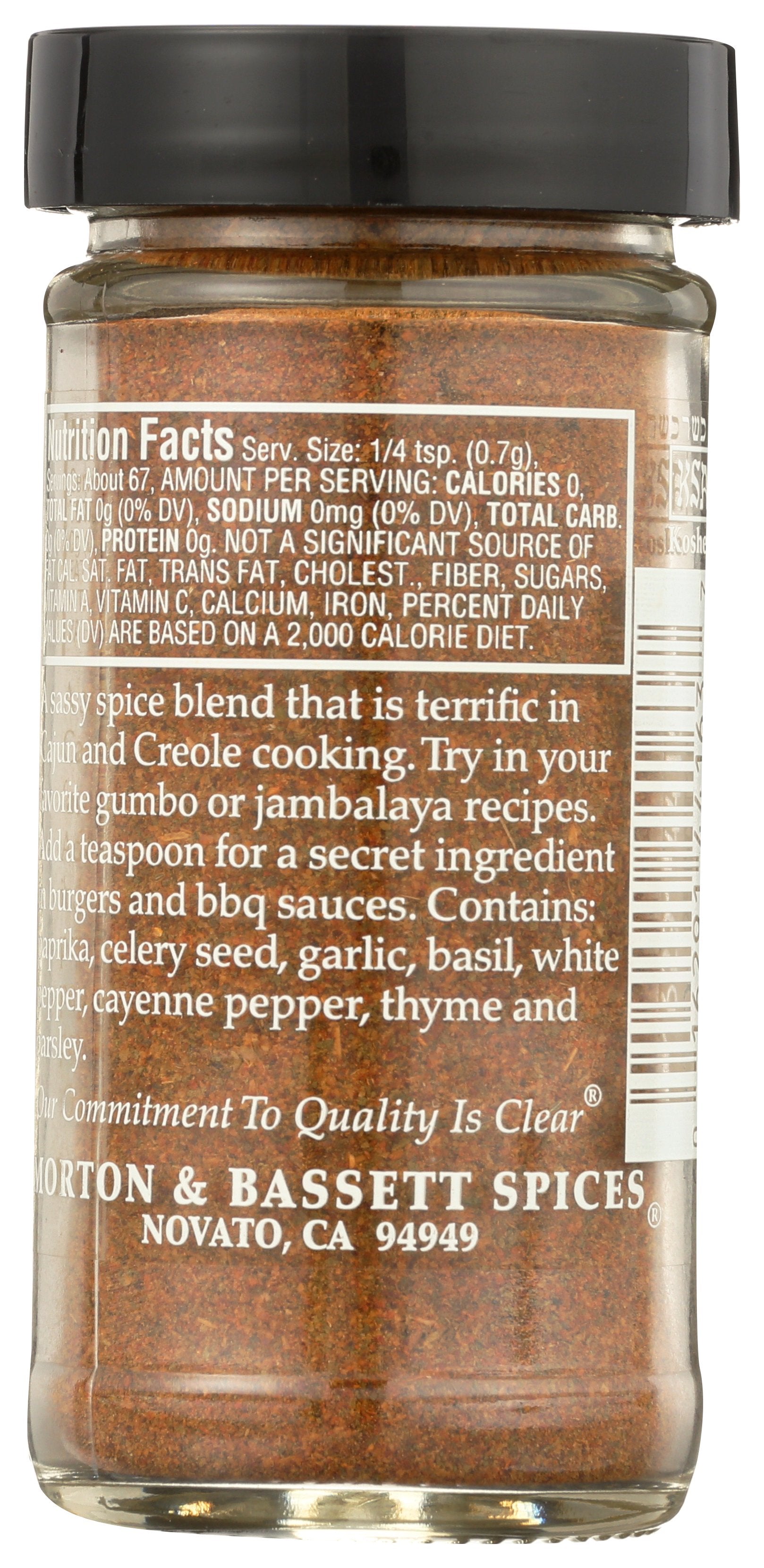 MORTON & BASSETT SEASONING CAJUN SPICE - Case of 3