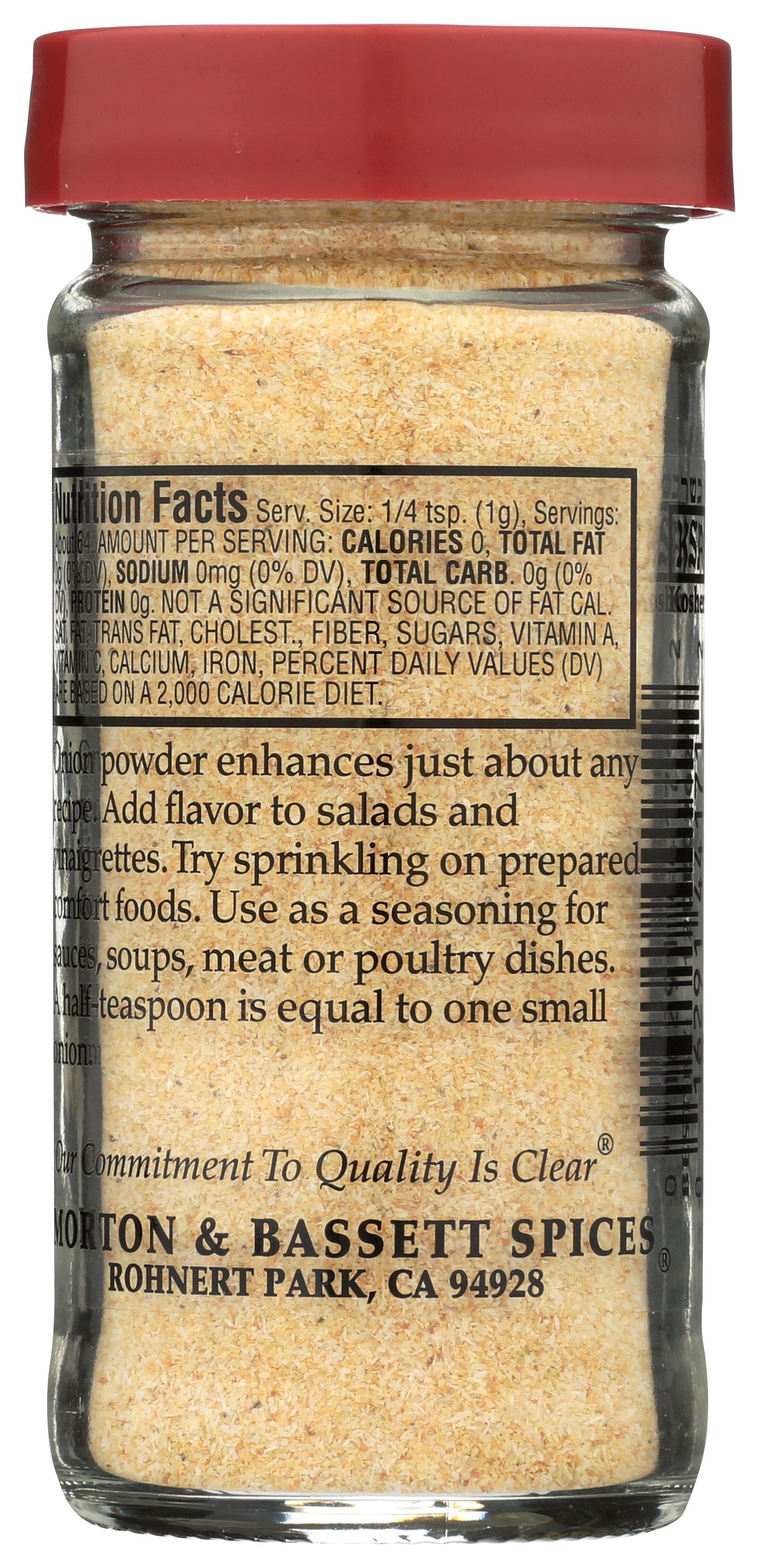 MORTON & BASSETT ONION POWDER - Case of 3