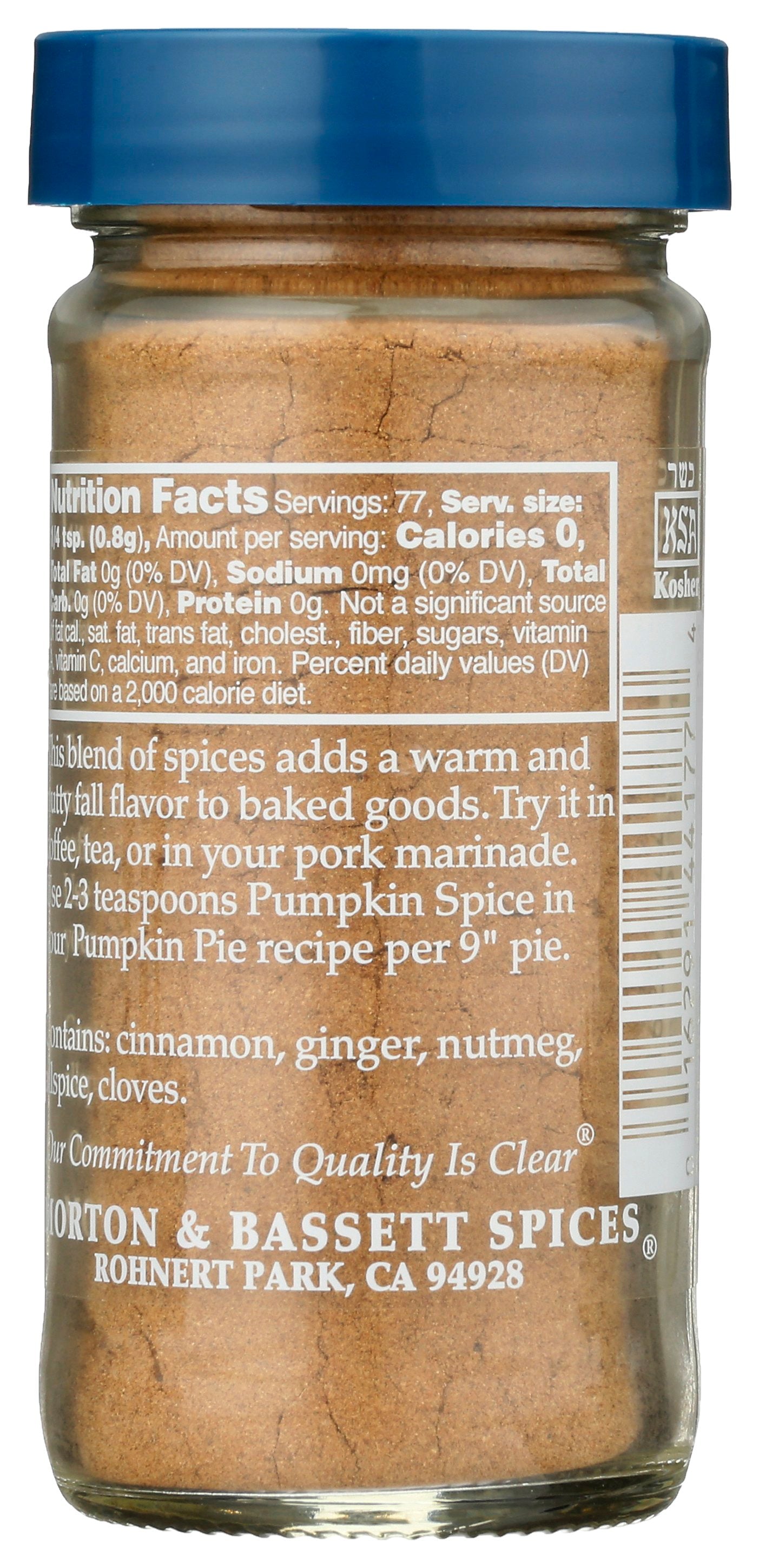 MORTON & BASSETT SPICE PUMPKIN SPICE - Case of 3
