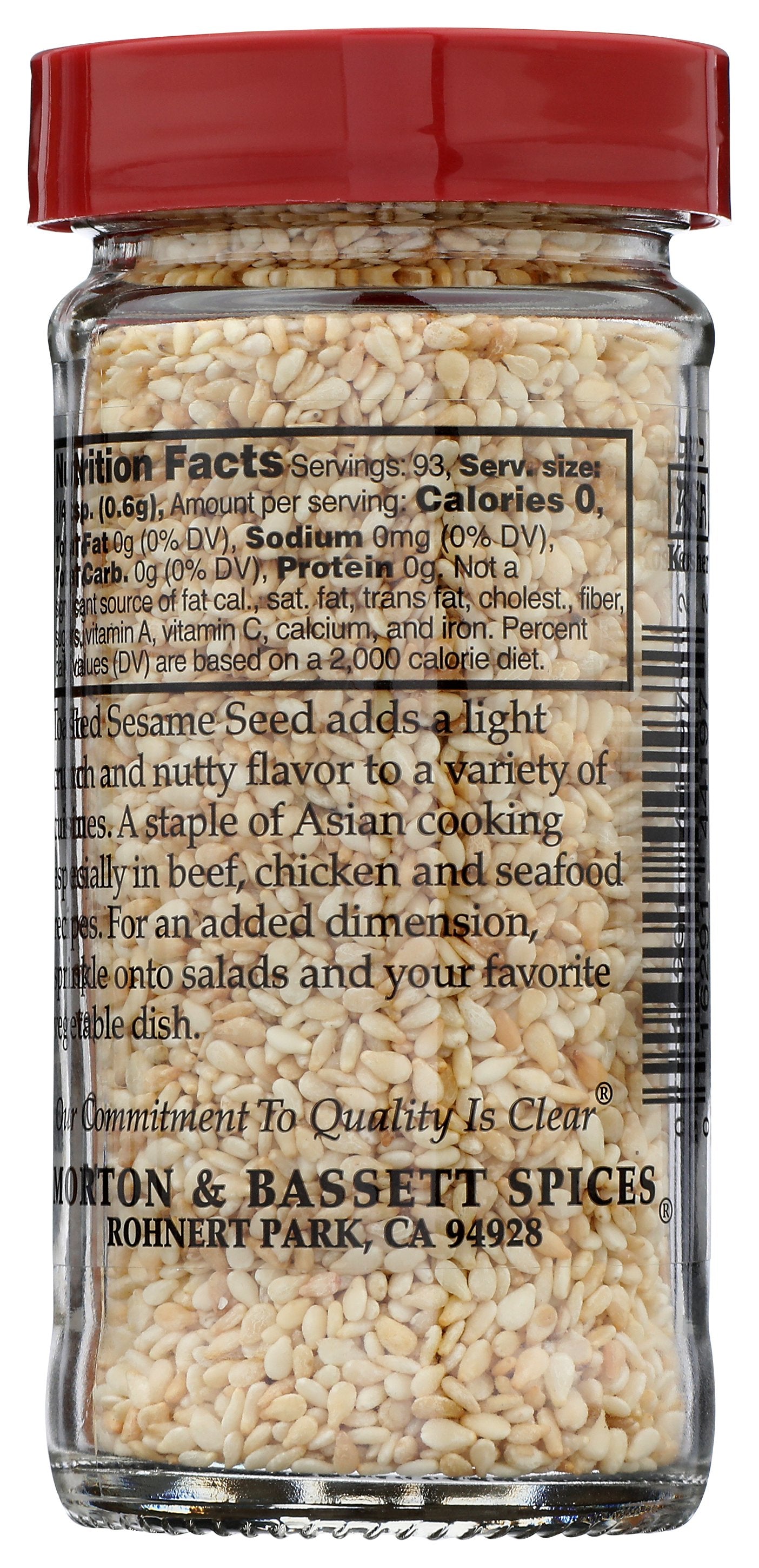 MORTON & BASSETT SSNNG TOASTED SESAME SEED - Case of 3