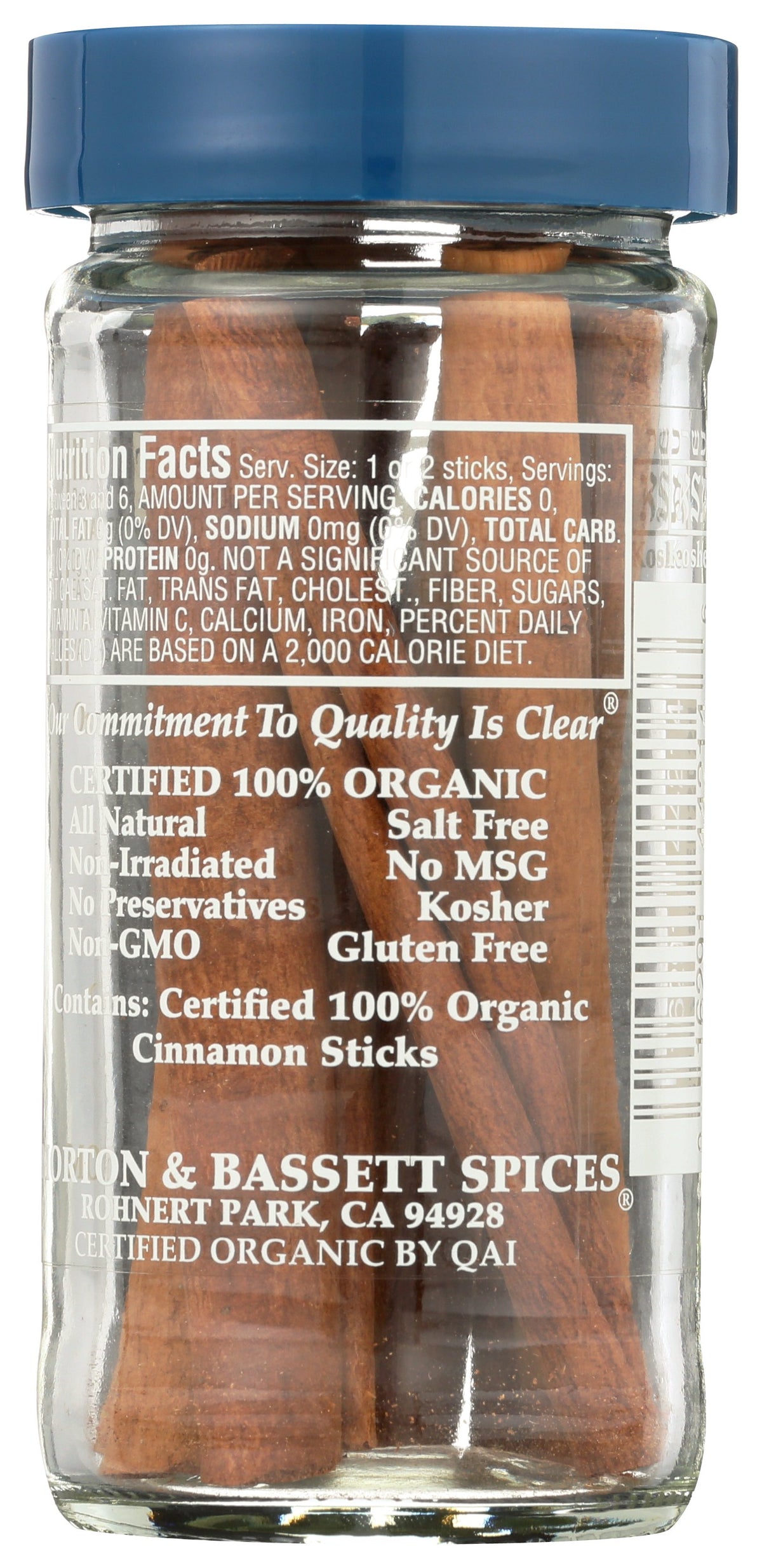 MORTON & BASSETT CINNAMON STIX ORG - Case of 3