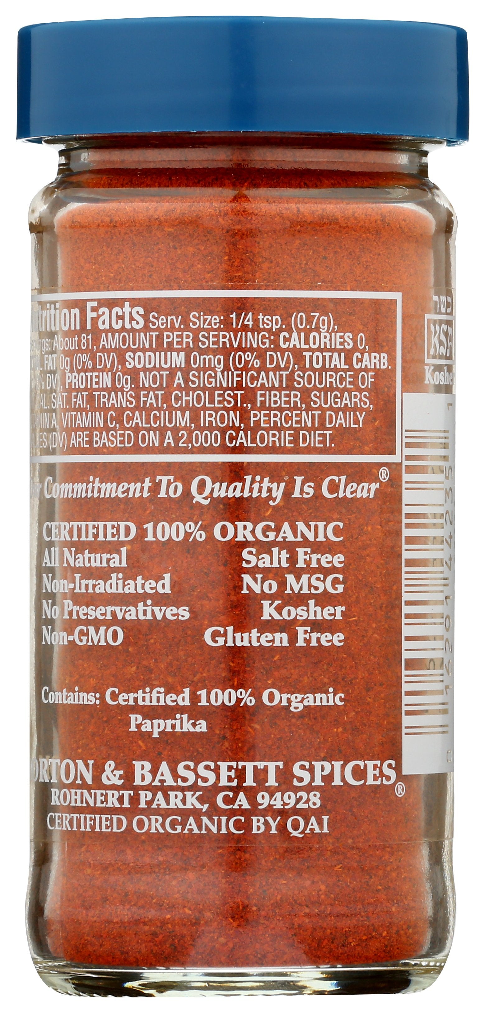 MORTON & BASSETT PAPRIKA ORG - Case of 3