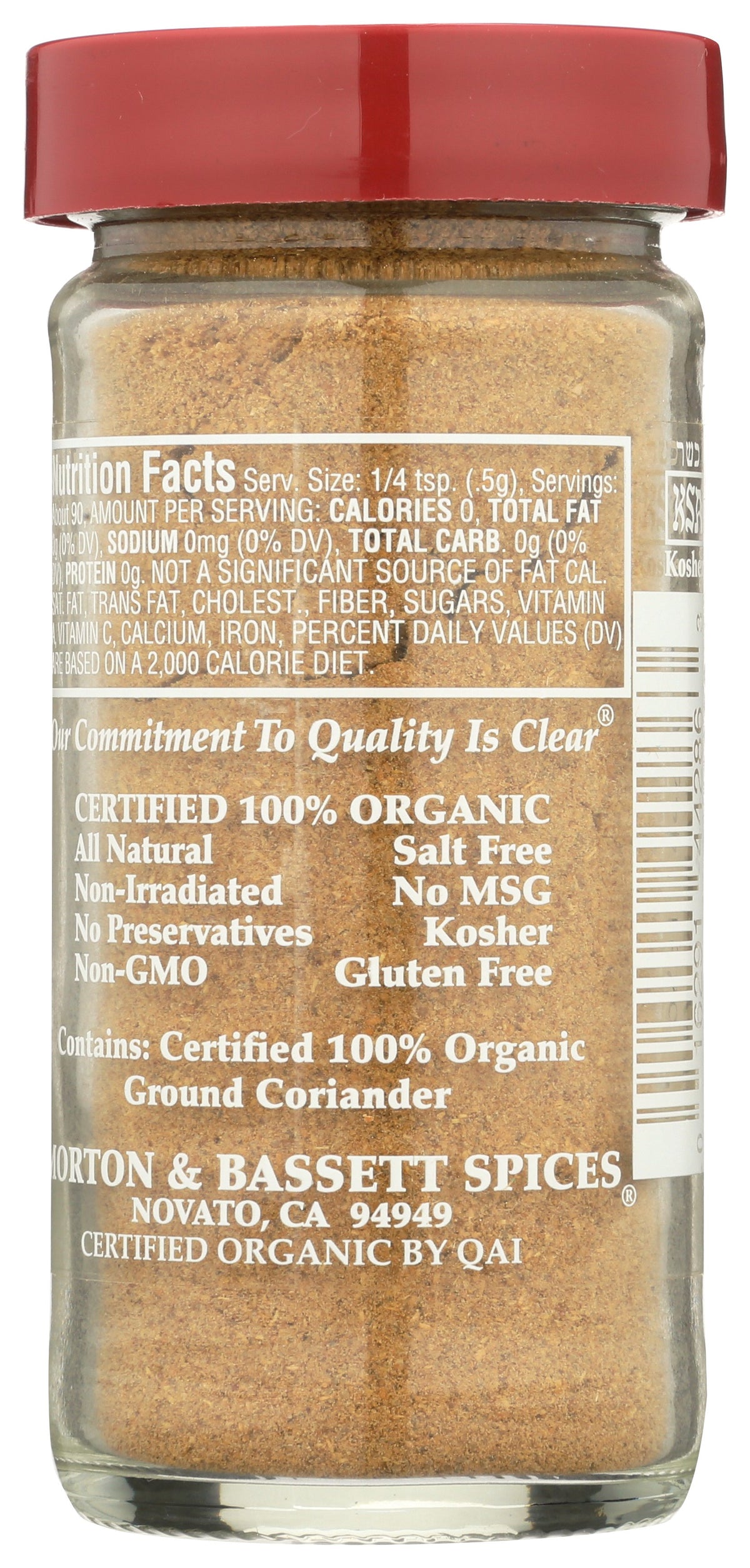 MORTON & BASSETT CORIANDER GROUND ORG - Case of 3